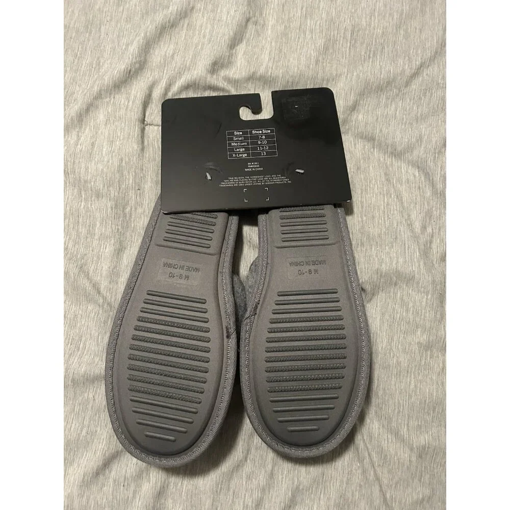 True Religion Grey Logo Slip On Casual Comfortable Slippers Men Size Small 7/8